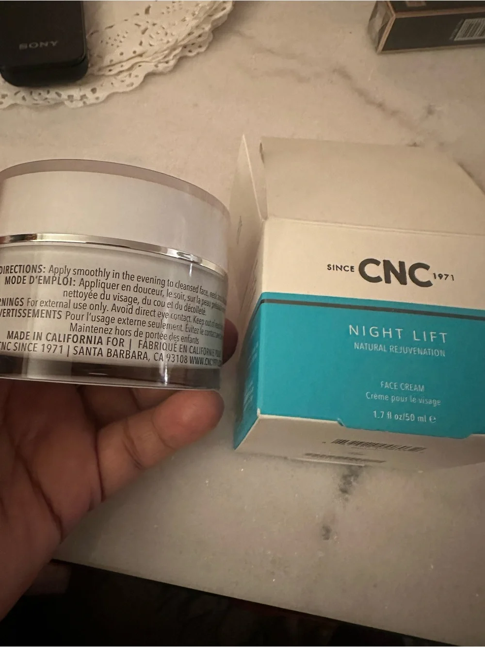 Night Lift Face Cream - Blue/White